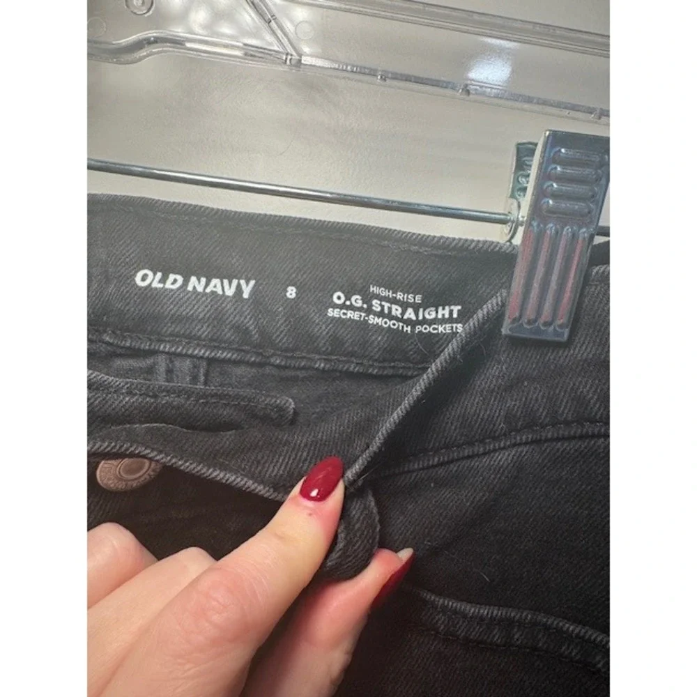 Old Navy - High Rise OG Straight Jeans‎ Secret Smooth Pockets Raw Hem